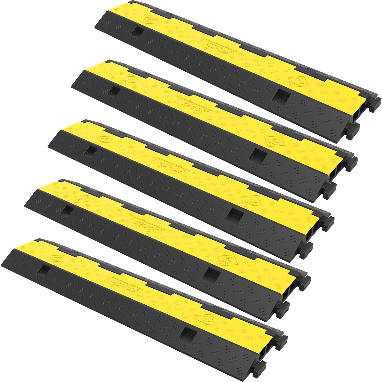 Rubber Cable Ramp,11000 Loading,4 Pack 2 Channels