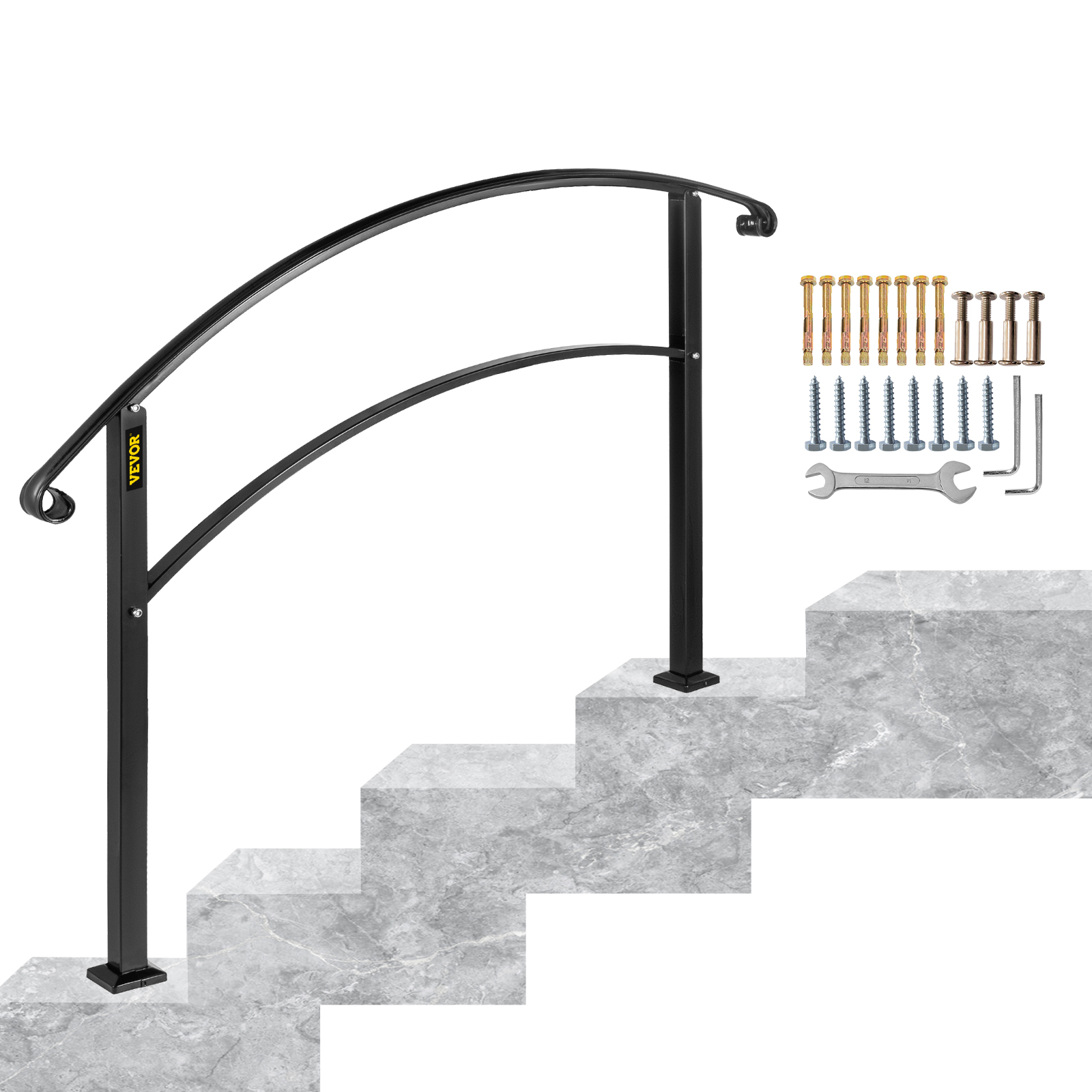 Barra de agarre en el interior de las escaleras – con soportes, pasamanos  de madera antideslizante, barandillas de ancianos, barra de soporte para