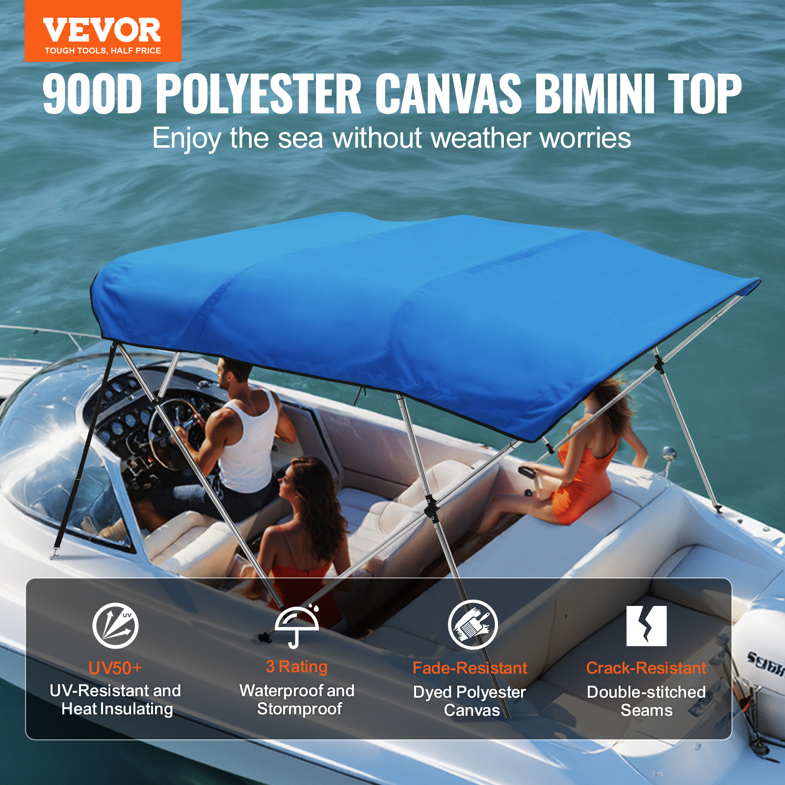 Toldo Bimini De 4 Arcos | Toldo Parasol | Marquesina Gris 243x250x131 Cm con Ofertas en