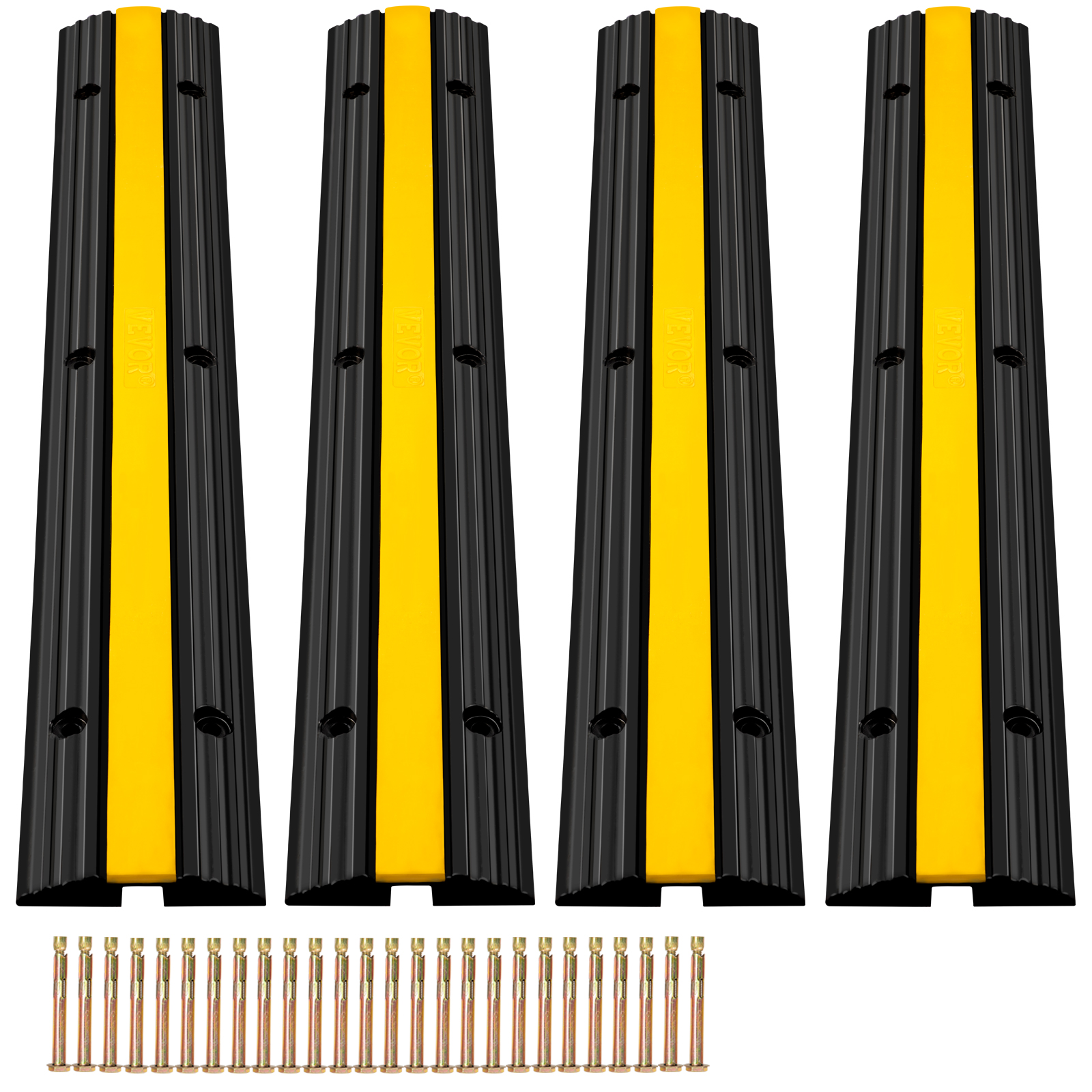 Rubber Cable Ramp,22046 Loading,4 Pack 1 Channel