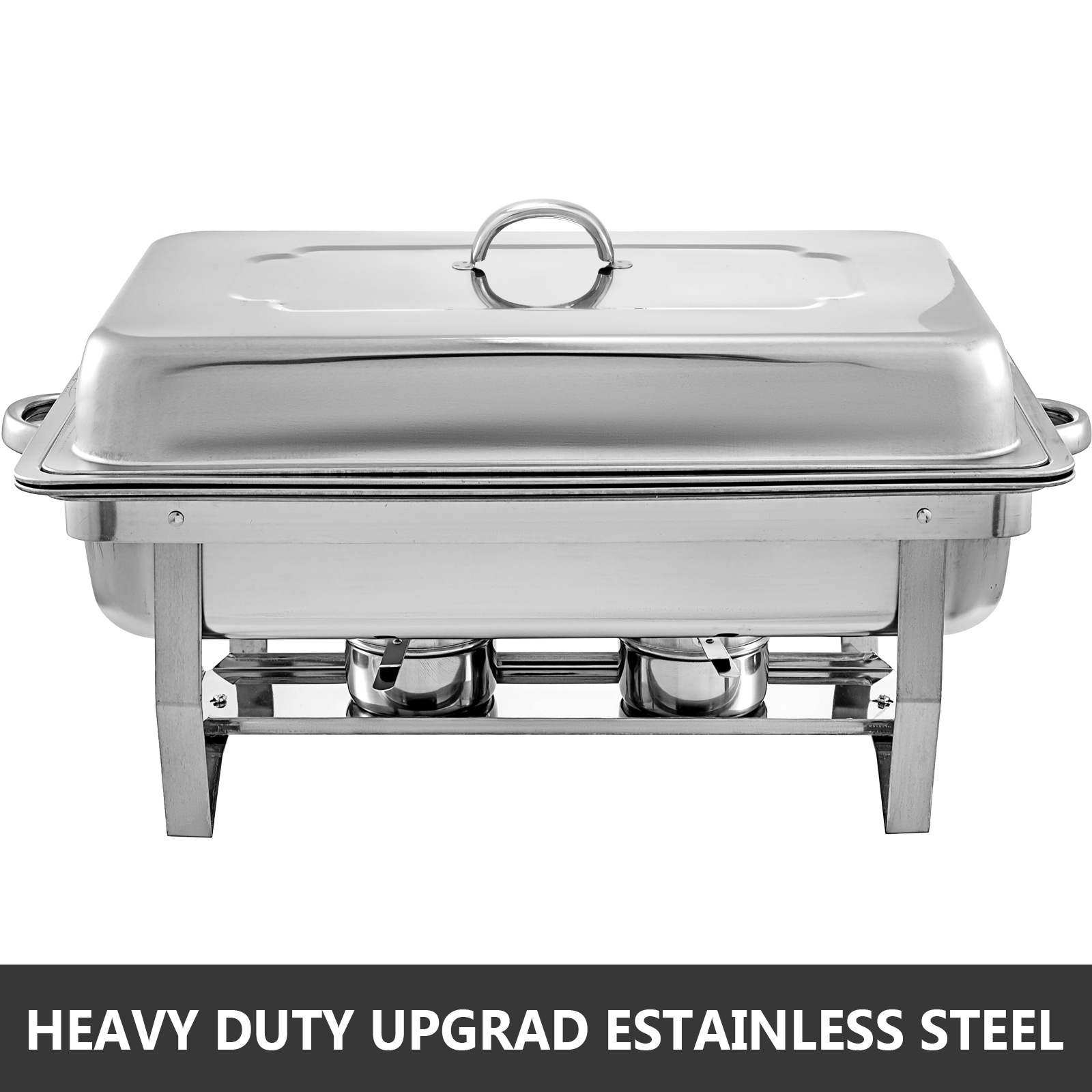 4 Pack Chafing Dish Sets Buffet Catering Stainless Steel W/Tray Folding Chafer 