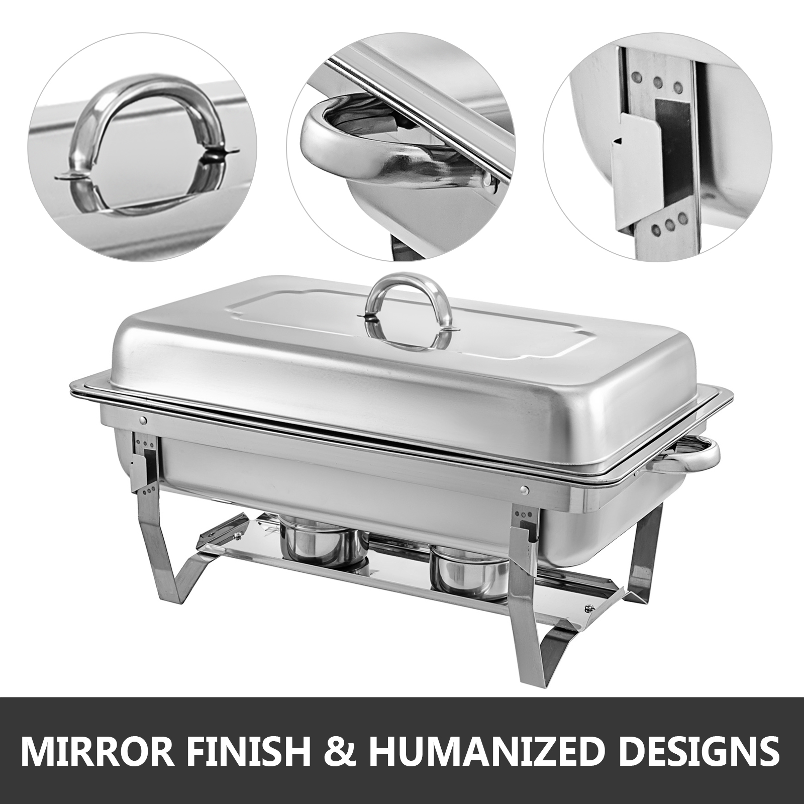 NEW CATERING 4 PACK FOLDING CHAFER CHAFING Dish Sets 8 QT PACK WITH $20 REBATE 