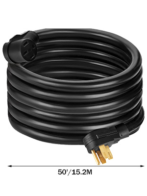 30 ft 50A RV Extension Cord with Lit Ends