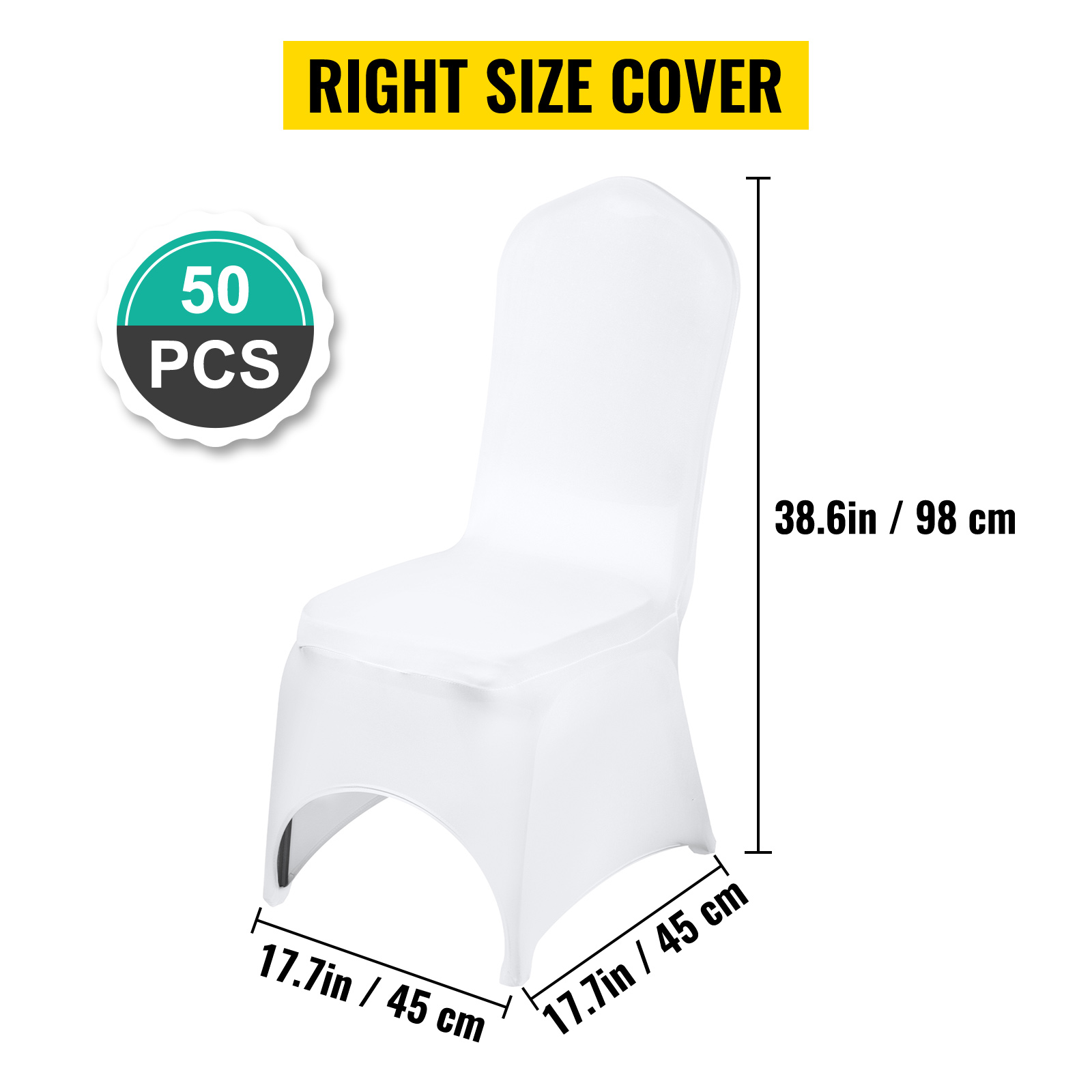 10-100pcs Universell Stuhlhussen Weiß Stretch Stuhlüberzug Stuhlbezug Abdeckung 
