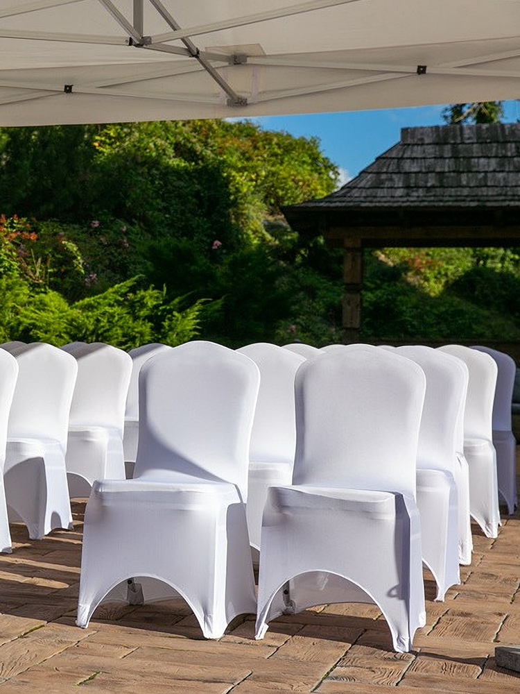 VEVOR 150PCS Stretch Spandex White Folding Chair Covers Banquet