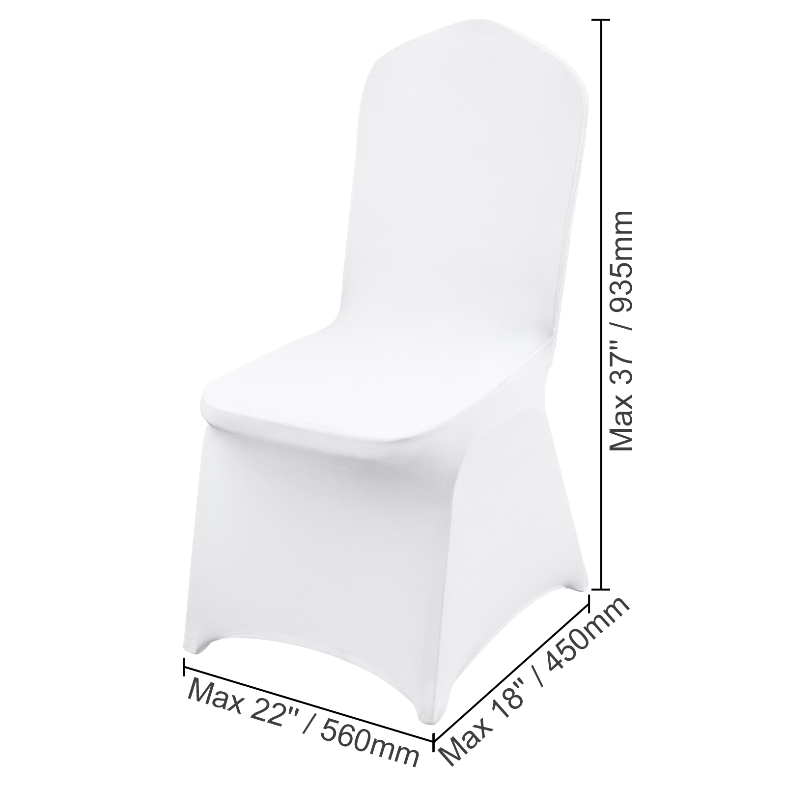 Uimoso 100/50 White/Black Spandex Chair Cover Wedding Banquet Party Folding - Picture 77 of 119