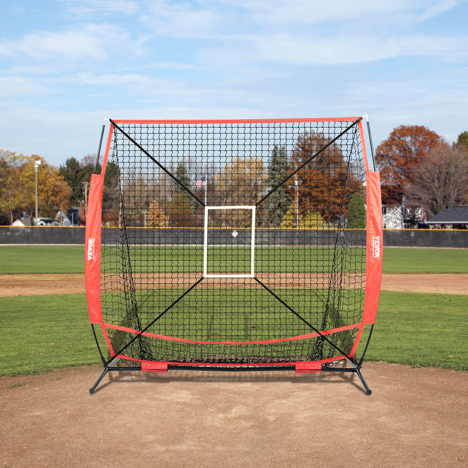 VEVOR 7x7/5x5 ft Baseball Softball Practice Net Hitting Multiple Accessories