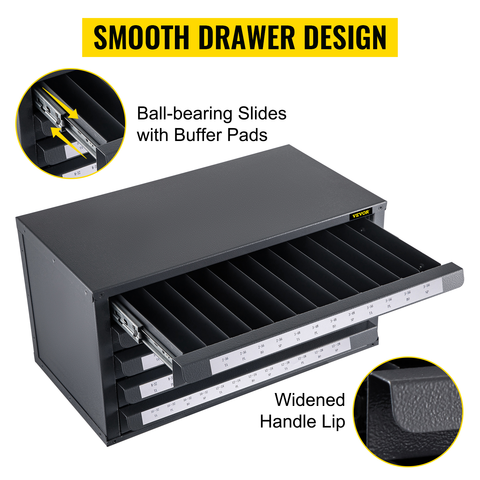 VEVOR Tap Dispenser FiveDrawer Tap Dispenser, Tap Organizer Cold Rolled Steel