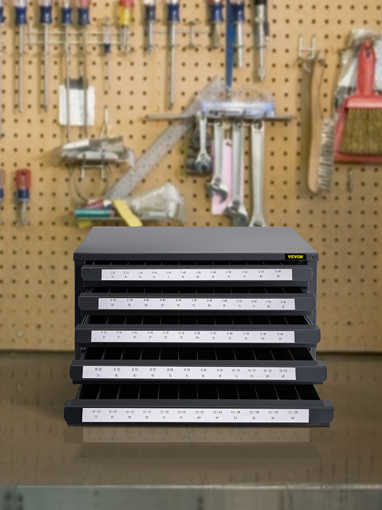 VEVOR Tap Dispenser FiveDrawer Tap Dispenser, Tap Organizer Cold Rolled Steel