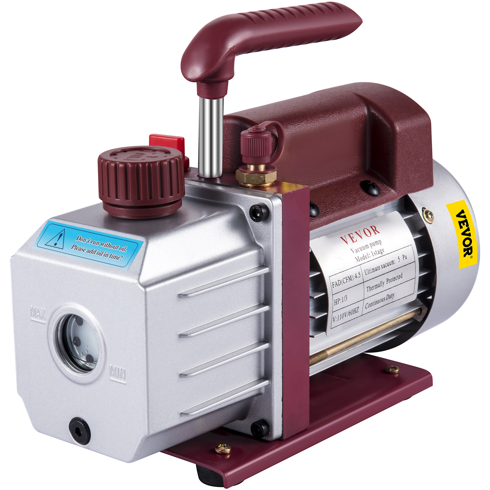 Vacuum Pump, 5CFM, 1/2HP