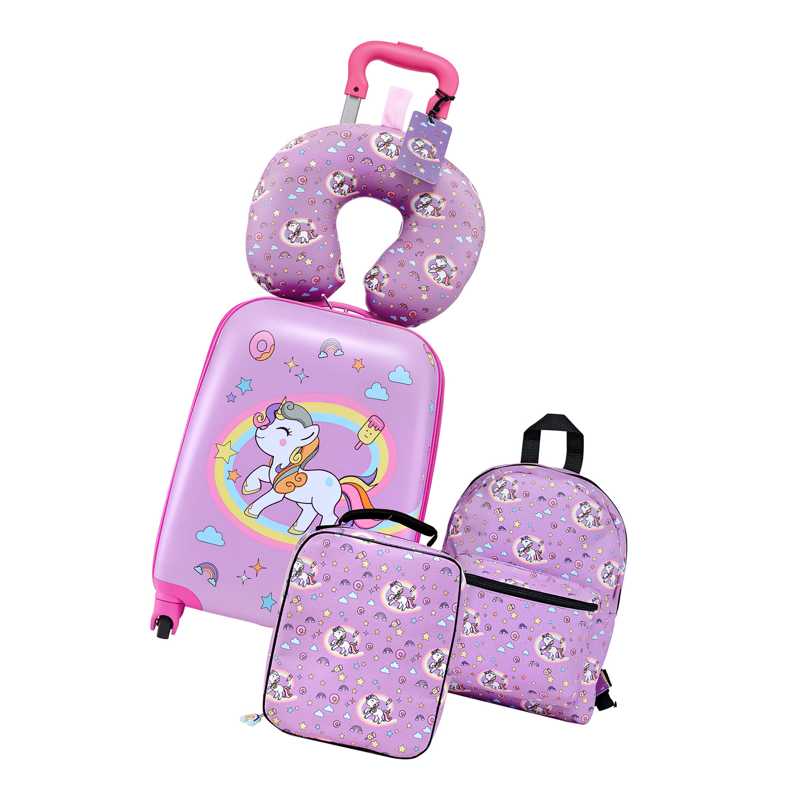 Set 18-inch Unicorn/dinosaur Travel Suitcase