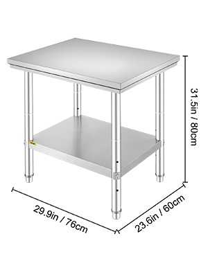 stainless steel prep table,silver,24x30 inch