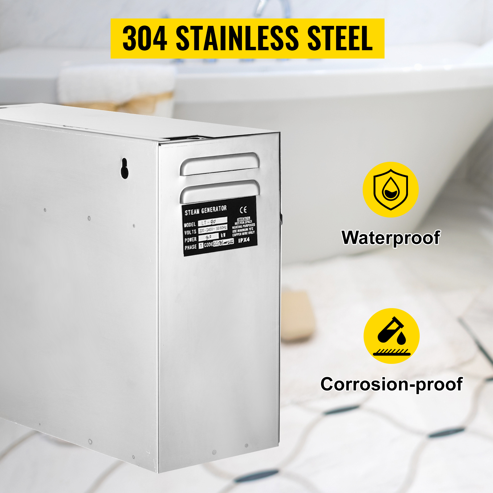 VEVOR Steam Generator 6KW Steam Showers 220V240V Sauna Steam Generator