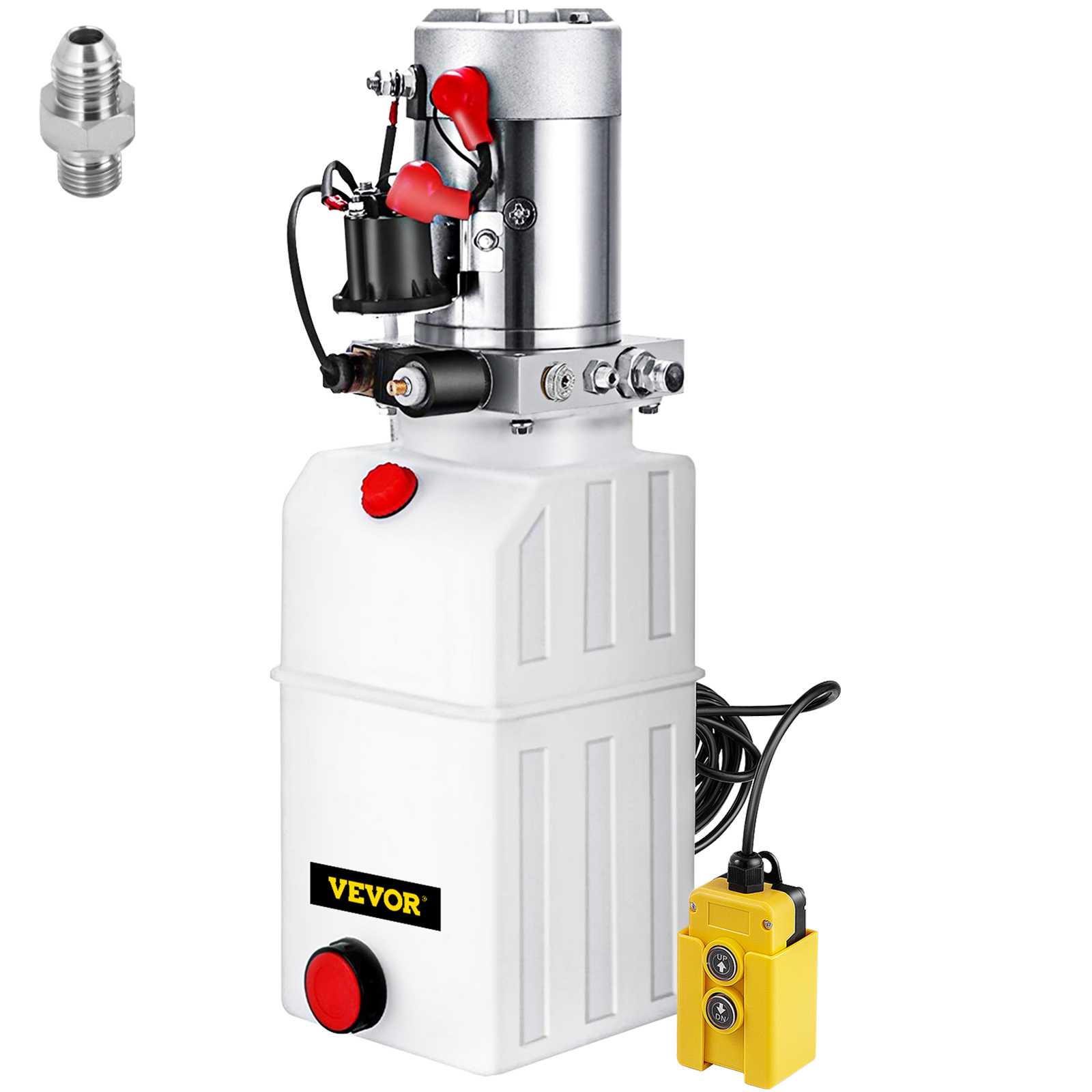 Hydraulik Pumpe 12 V Volt Kunststoff FUNK Einfachwirkend 10L Hydraulikaggregat 