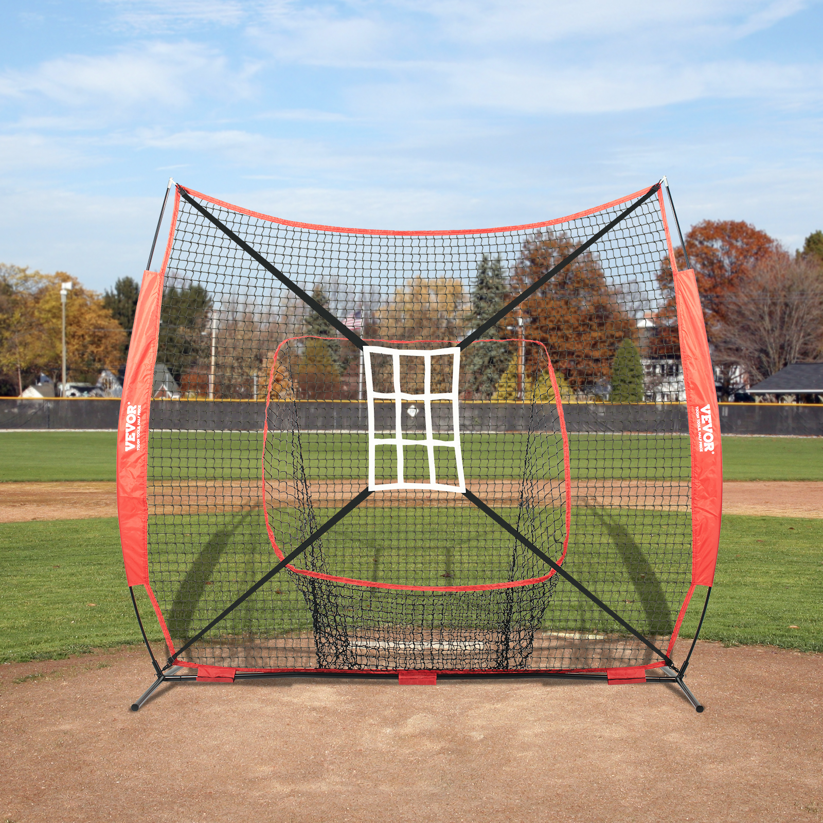 VEVOR 7x7/5x5 ft Baseball Softball Practice Net Hitting Multiple Accessories