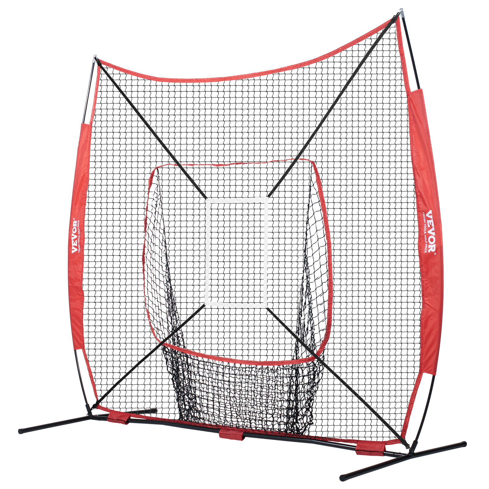 VEVOR 7x7/5x5 ft Baseball Softball Practice Net Hitting Multiple Accessories