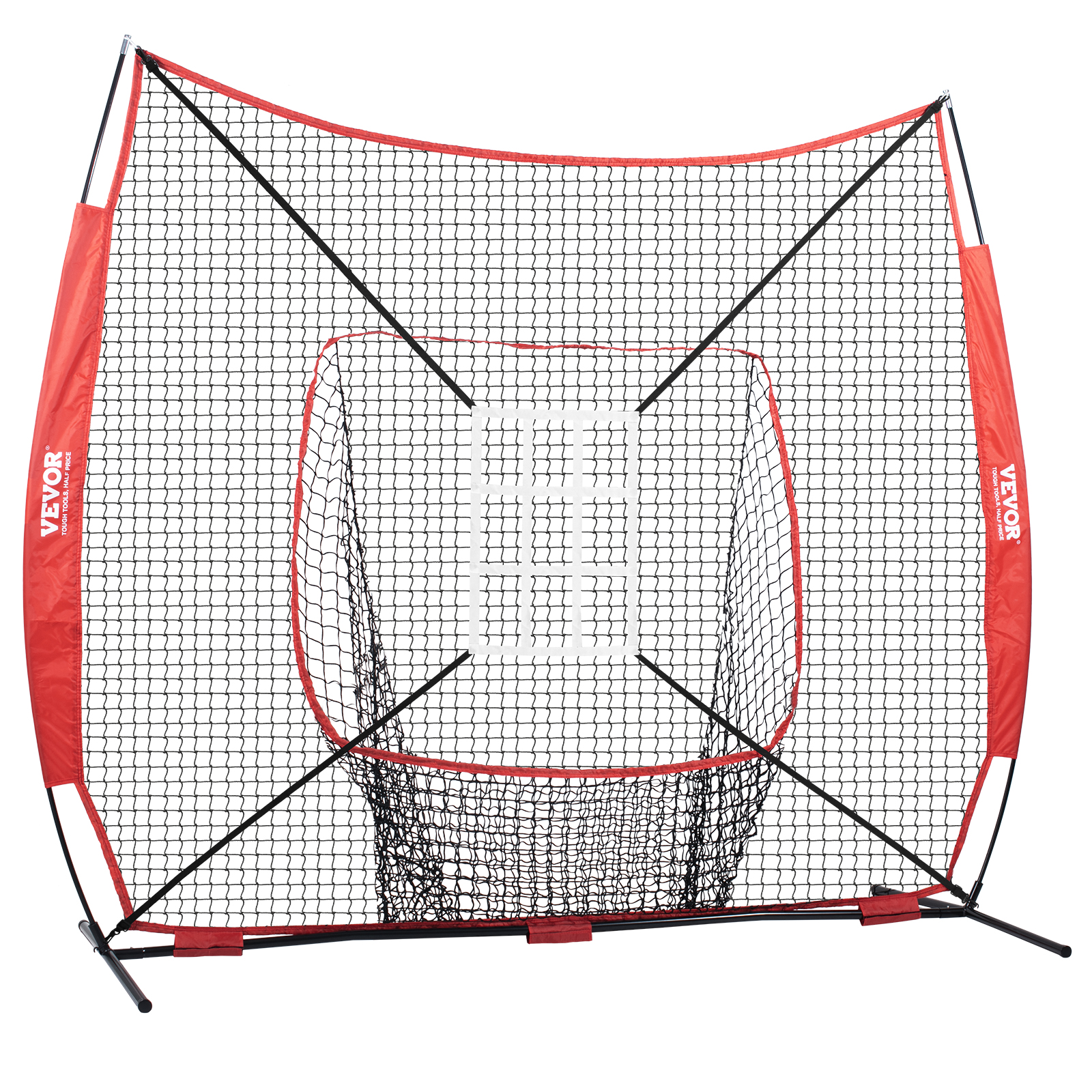 VEVOR 7x7/5x5 ft Baseball Softball Practice Net Hitting Multiple Accessories