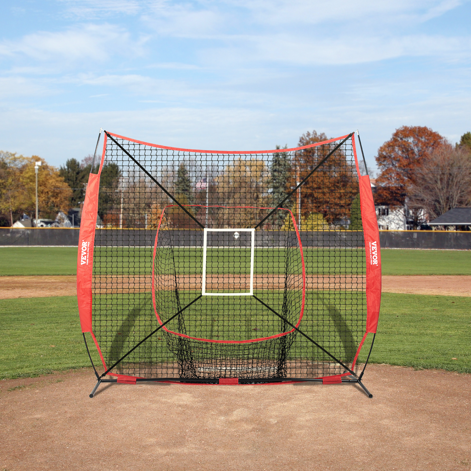 VEVOR 7x7/5x5 ft Baseball Softball Practice Net Hitting Multiple Accessories