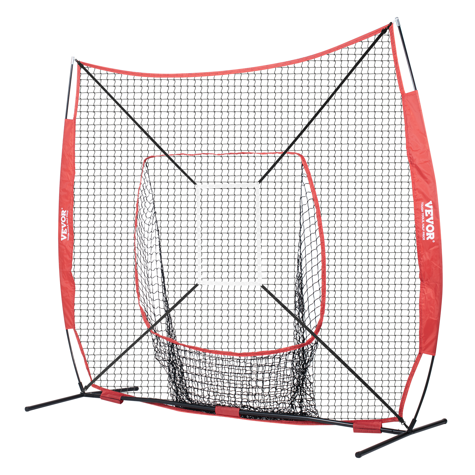 VEVOR 7x7/5x5 ft Baseball Softball Practice Net Hitting Multiple Accessories