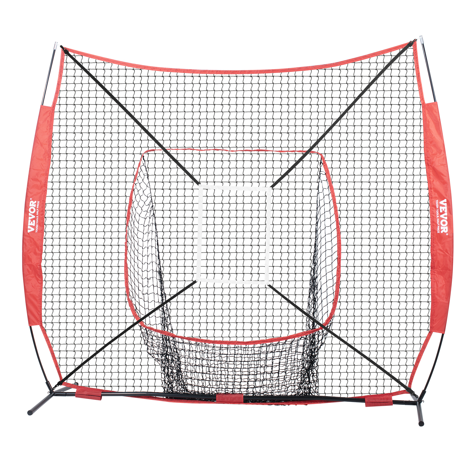 VEVOR 7x7/5x5 ft Baseball Softball Practice Net Hitting Multiple Accessories