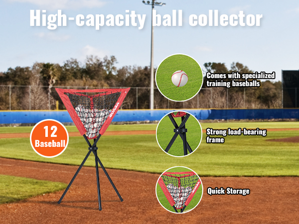 BAGAIL 7x7 Ft Baseball Practice Net — Portable Hitting & Pitching Net With Strike Zone & Carry Bag