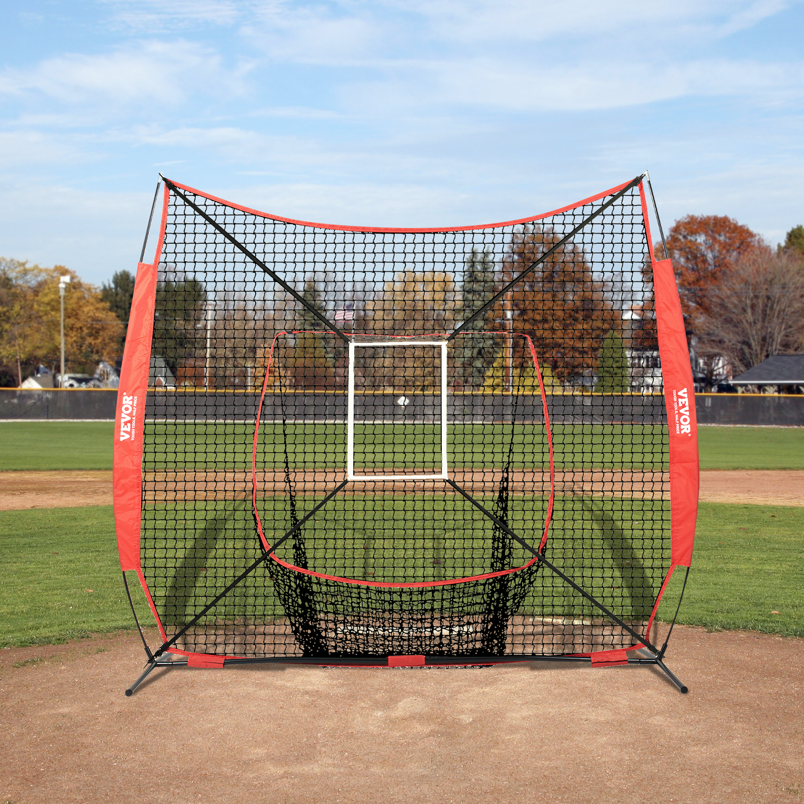 VEVOR 7x7/5x5 ft Baseball Softball Practice Net Hitting Multiple Accessories