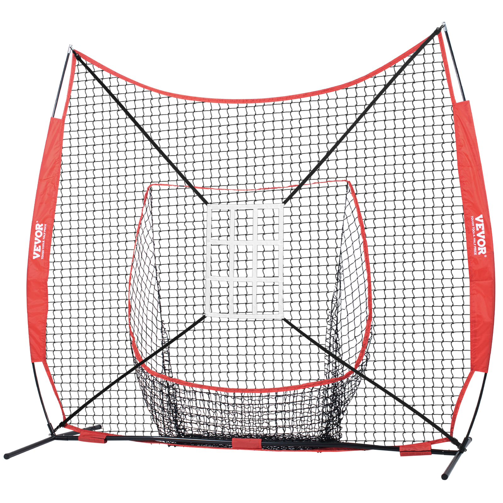 VEVOR 7x7/5x5 ft Baseball Softball Practice Net Hitting Multiple Accessories