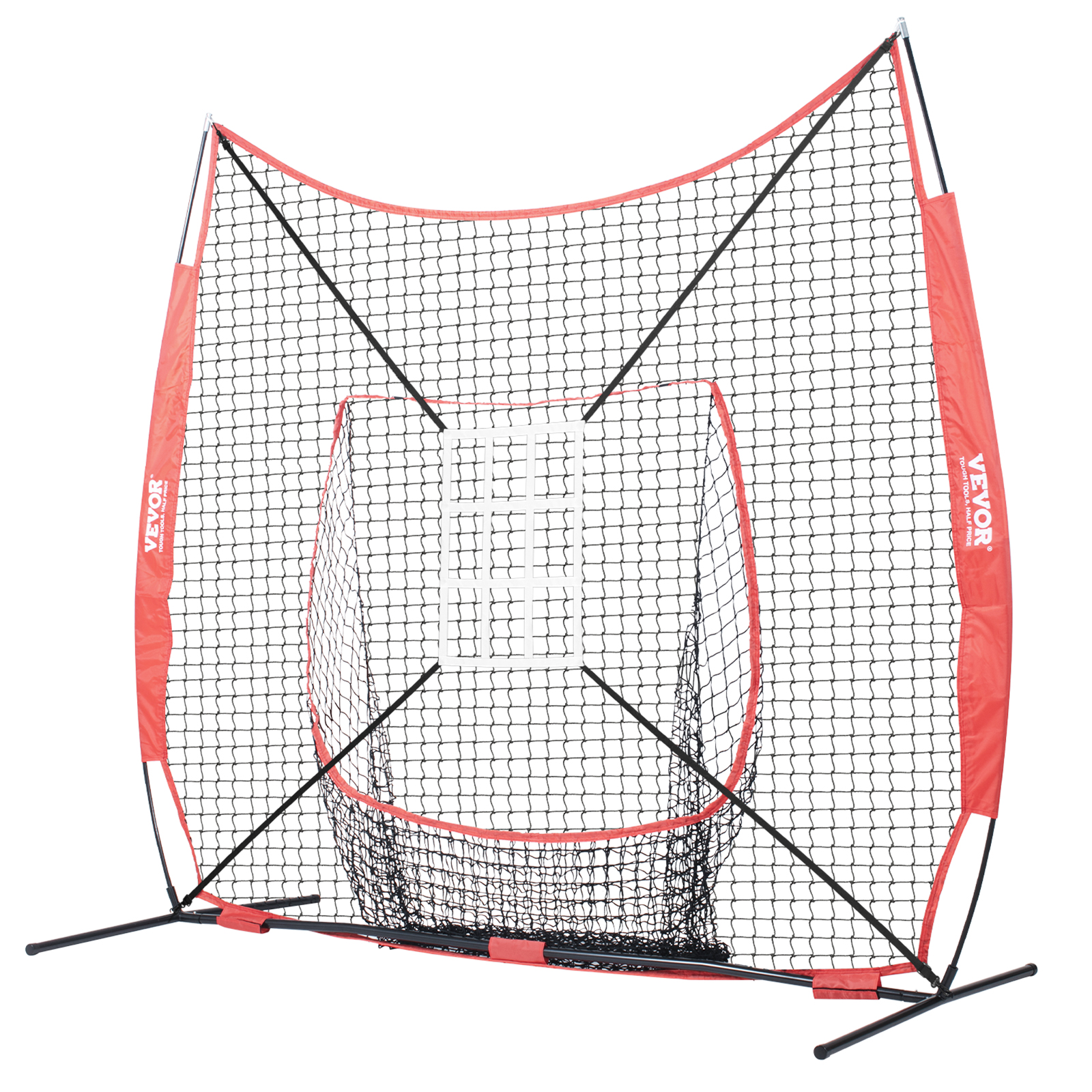 VEVOR 7x7/5x5 ft Baseball Softball Practice Net Hitting Multiple Accessories