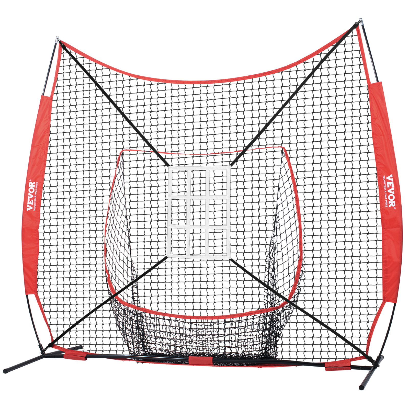 VEVOR 7x7/5x5 ft Baseball Softball Practice Net Hitting Multiple Accessories