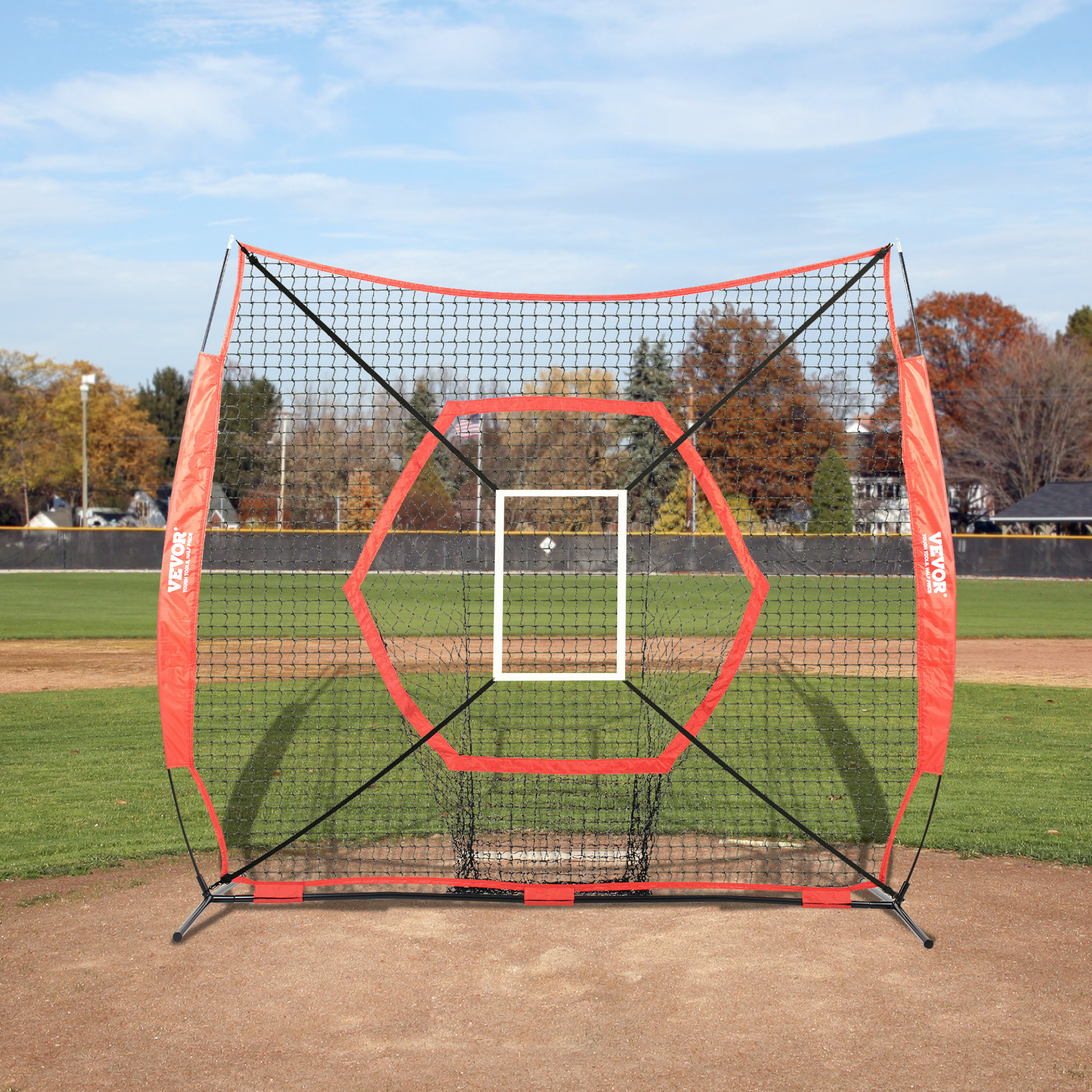 VEVOR 7x7/5x5 ft Baseball Softball Practice Net Hitting Multiple Accessories