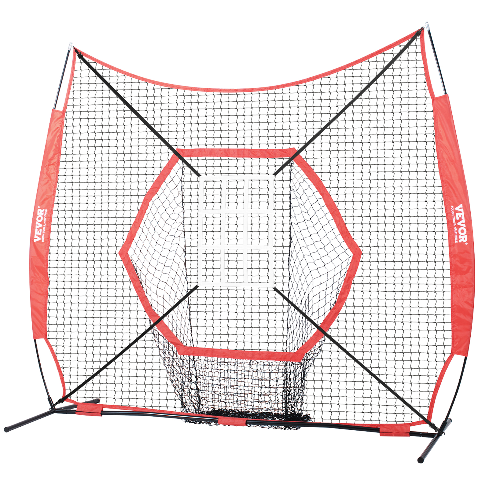 VEVOR 7x7/5x5 ft Baseball Softball Practice Net Hitting Multiple Accessories