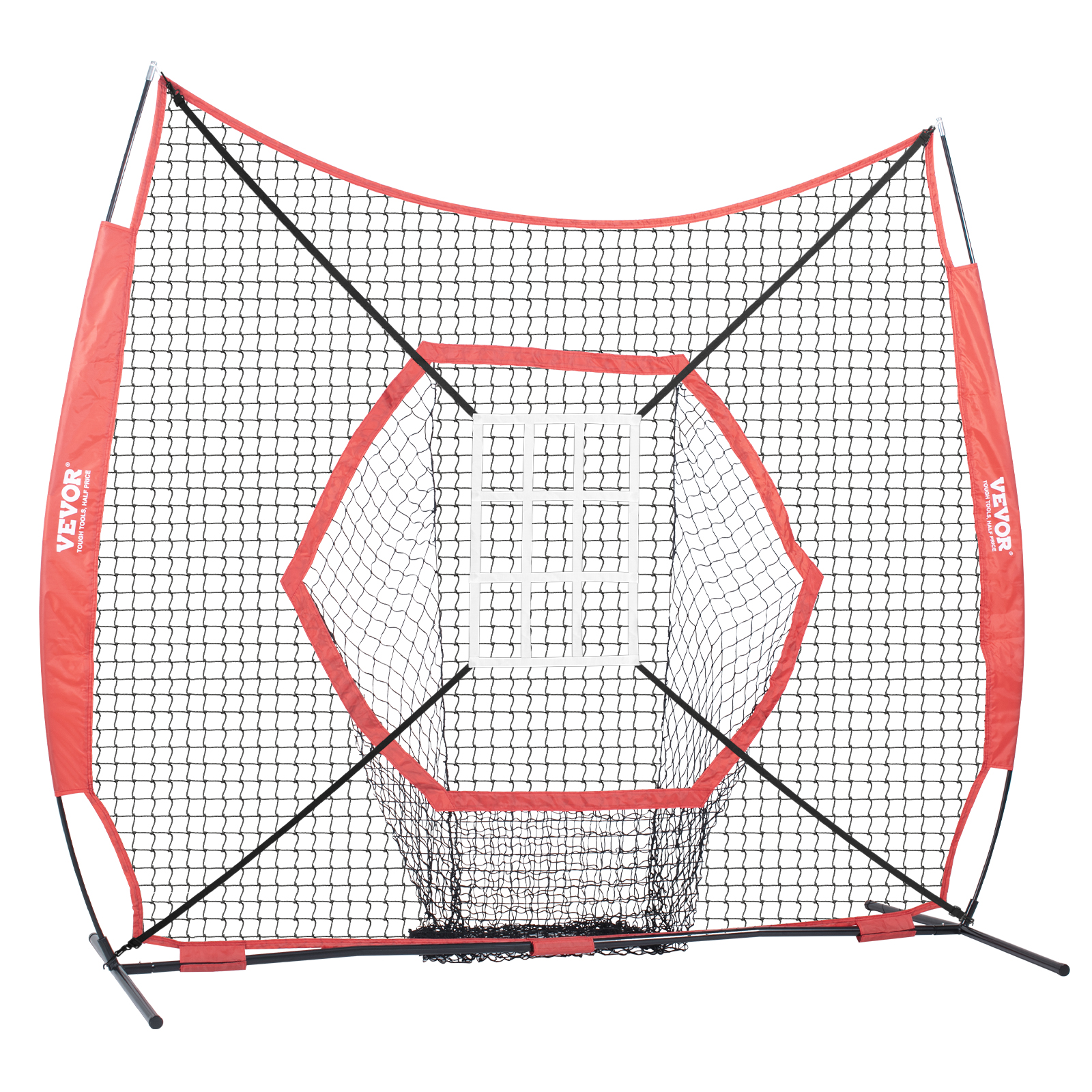 VEVOR 7x7/5x5 ft Baseball Softball Practice Net Hitting Multiple Accessories