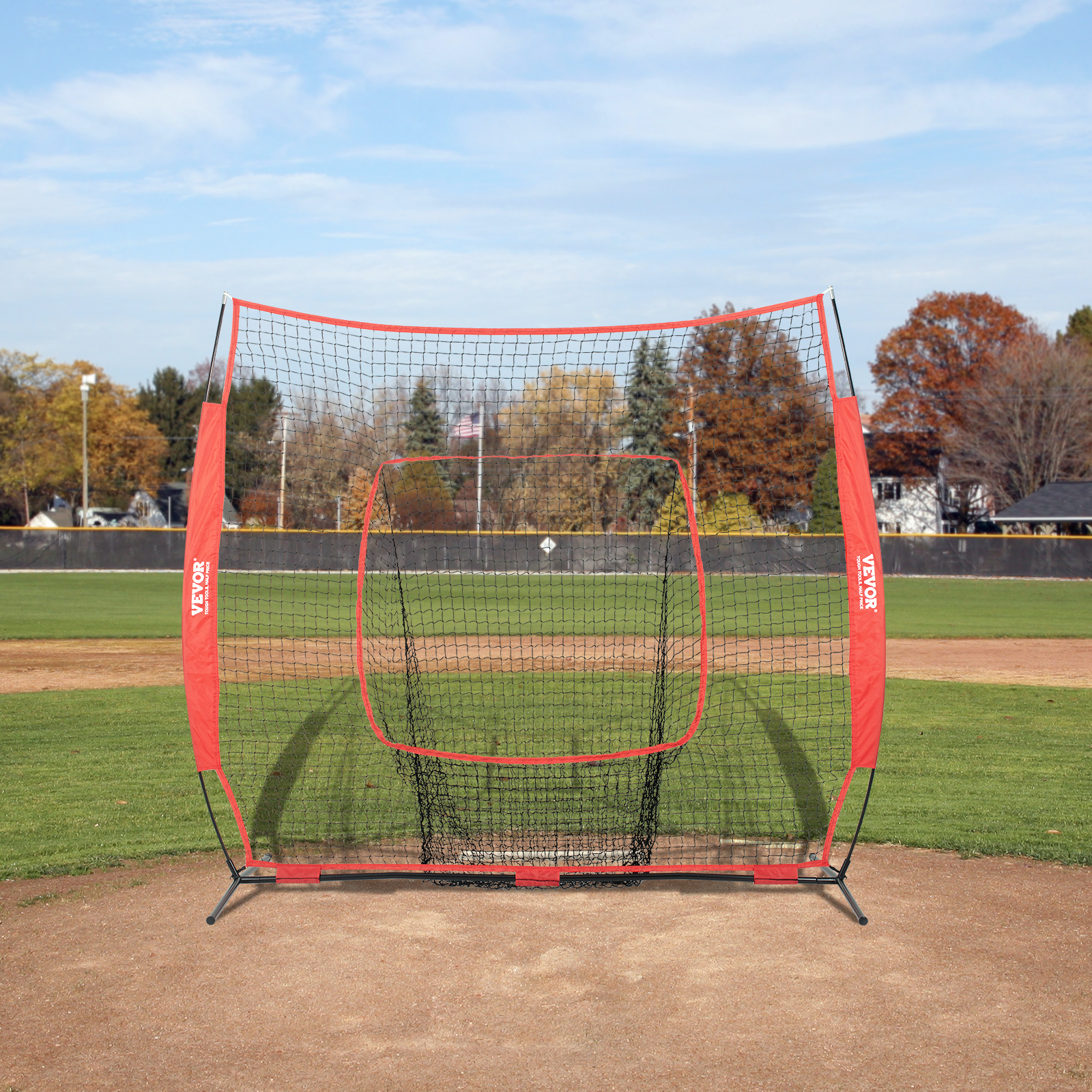 VEVOR 7x7/5x5 ft Baseball Softball Practice Net Hitting Multiple Accessories