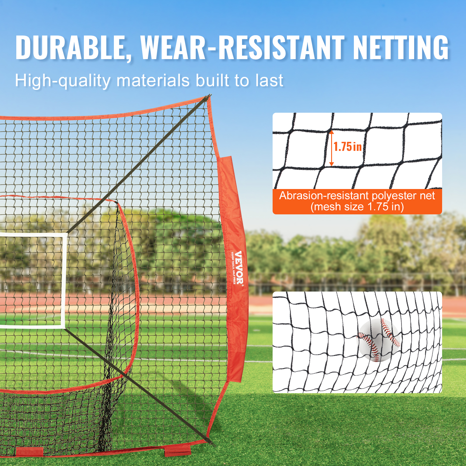 VEVOR 7x7/5x5 ft Baseball Softball Practice Net Hitting Multiple Accessories