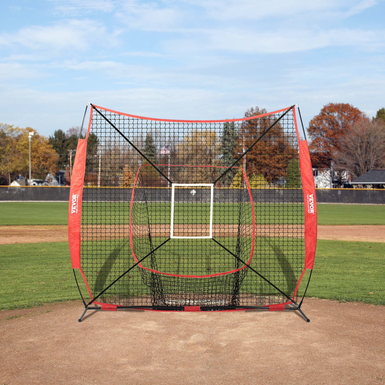 VEVOR 7x7/5x5 ft Baseball Softball Practice Net Hitting Multiple Accessories