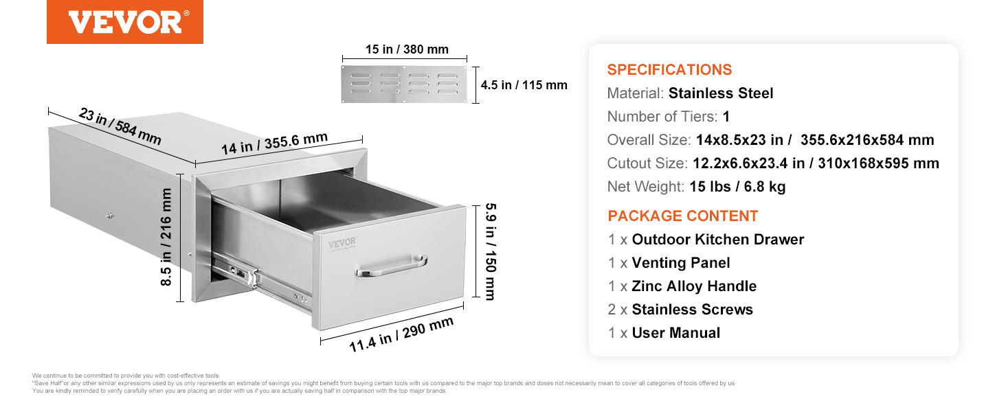 Outdoor kitchen drawers,stainless steel,storage space