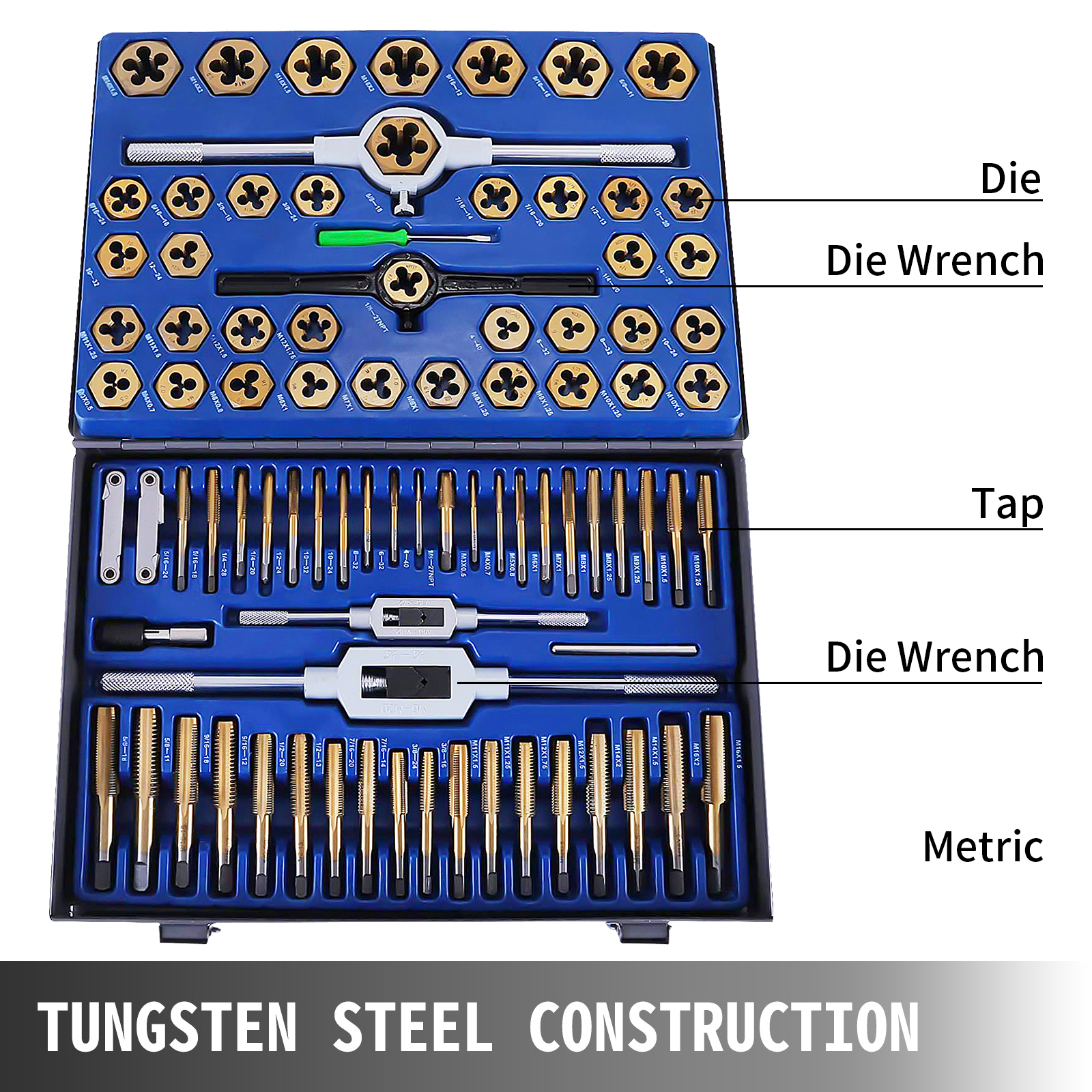 Muzerdo 86 piece tap deals and die set