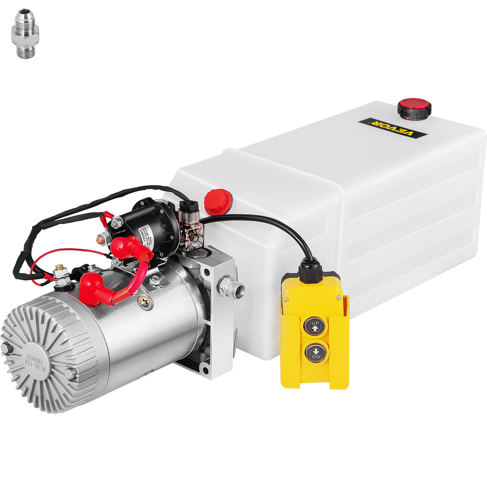 8l hydraulikaggregat hydraulik pumpe 12 v volt kipperpumpe anhänger  reservoir Angebot bei ManoMano