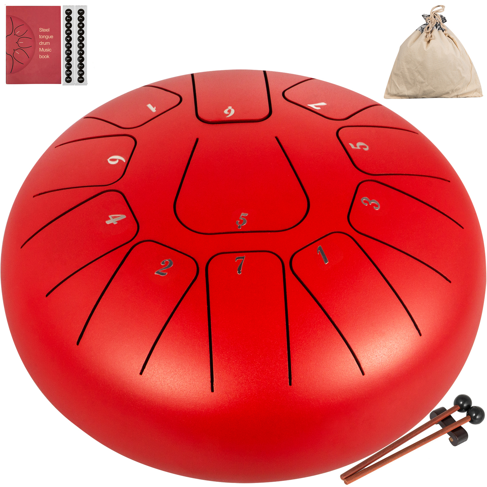  VEVOR Steel Tongue Drum Hang Drum Instrument 11 Tones Hang Drum 