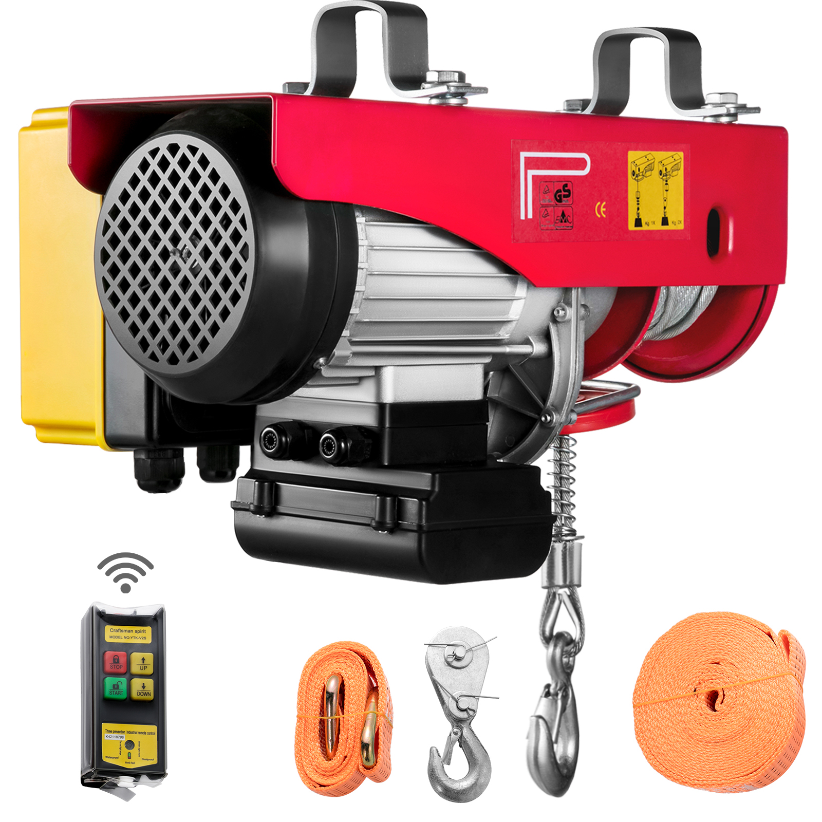 Lift electric hoist,2000 lbs/900 kg,39.4 ft/12 m