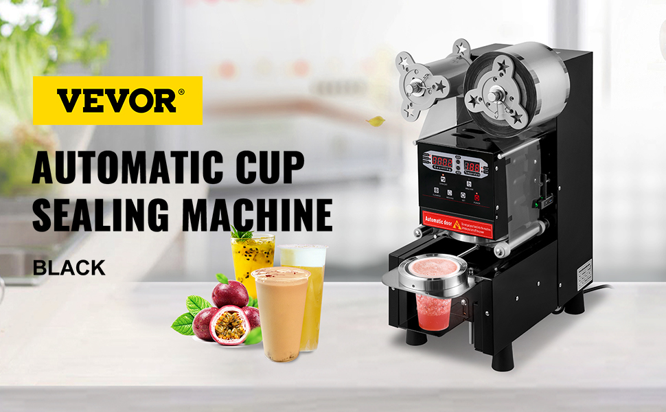 Electric Fully-automatic Bubble Tea Cup Sealer Sealing Machine 500-650 Cups/Hr 