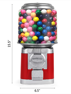 VEVOR 0.7-1.3 INCH Gumball Machine - Red, Commercial/Residential