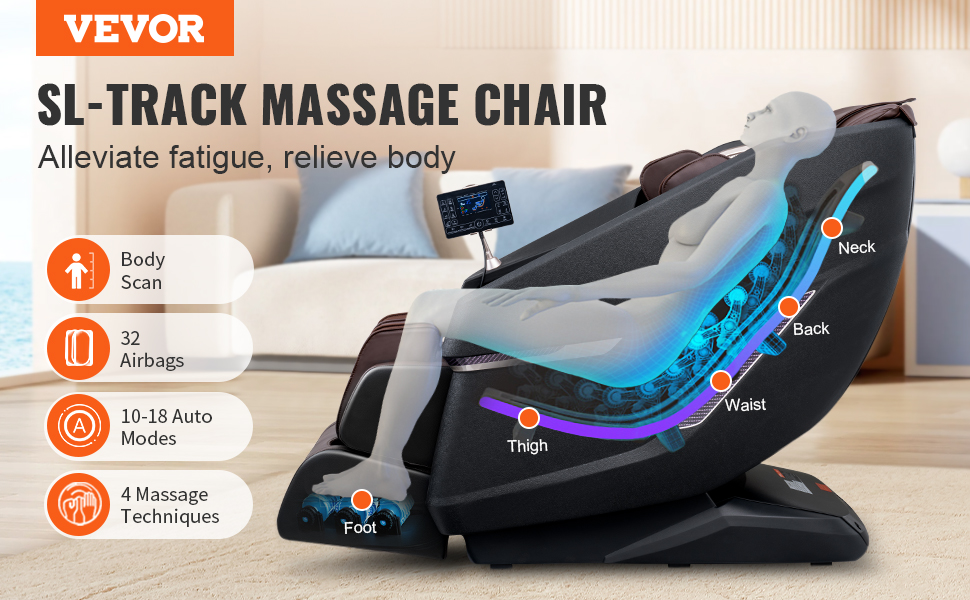Artist Hand Zero Gravity Massage Chair – SL-Track, Knee Heating, 12 Modes (Model S300)