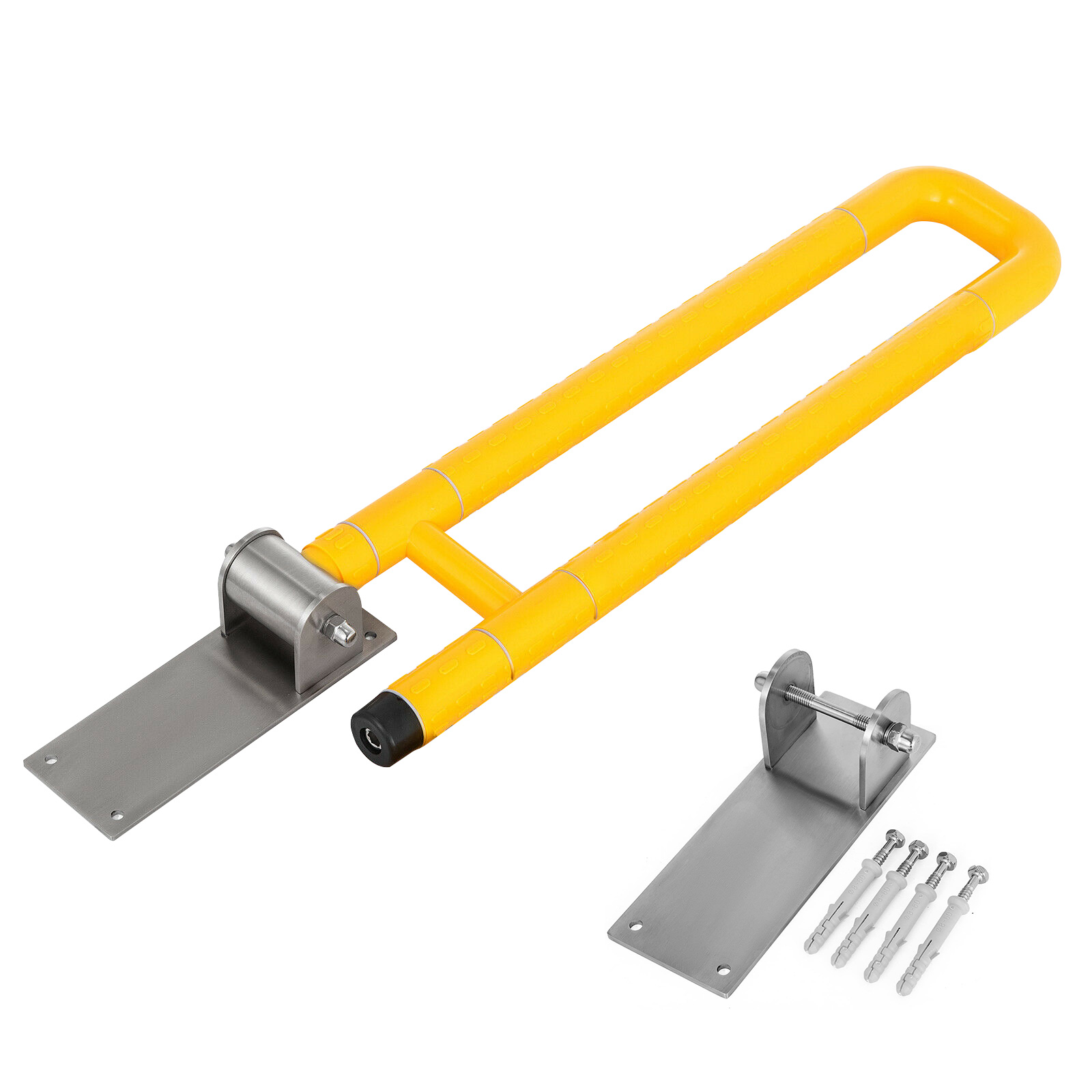 VEVOR Maniglione Barra Ribaltabile Per Disabili Giallo Impugnature Piegato  100kg/220lb