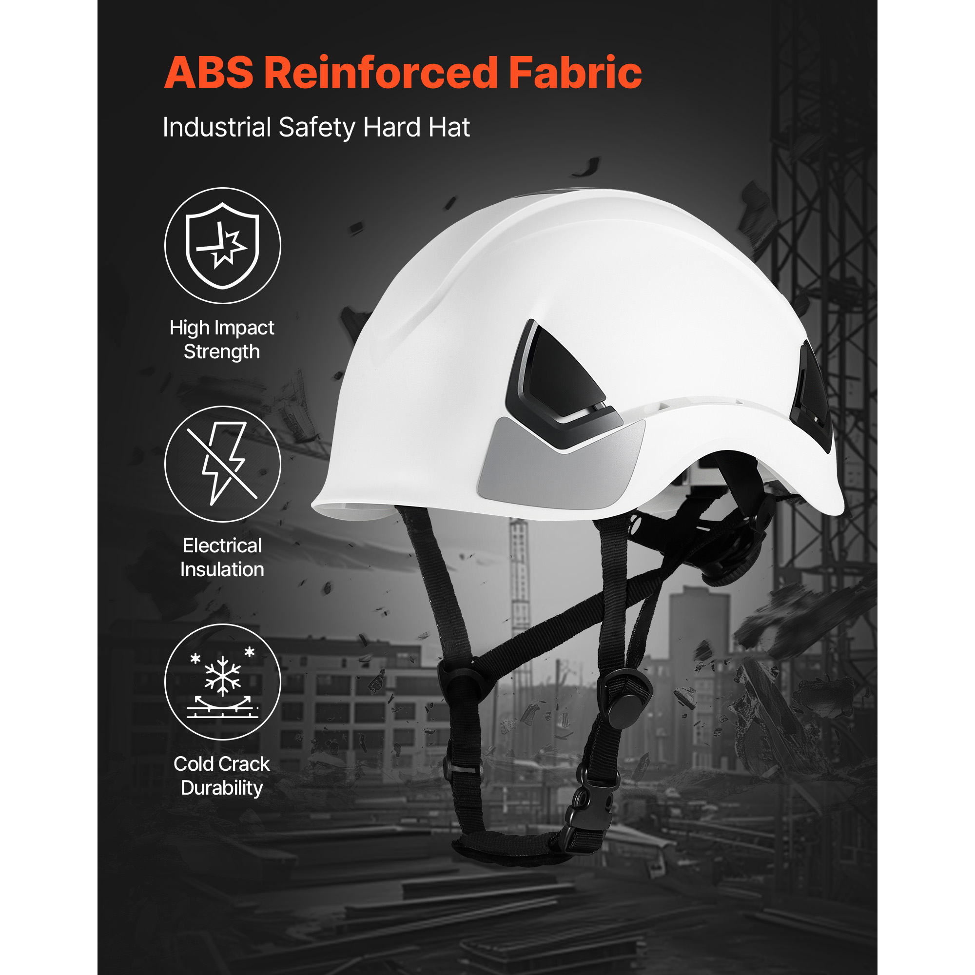 thumbnail image 2 of Safety Helmet Safety Helmet, ANSI/ISEA Z89.1 Approved ABS Safety 2 of 13