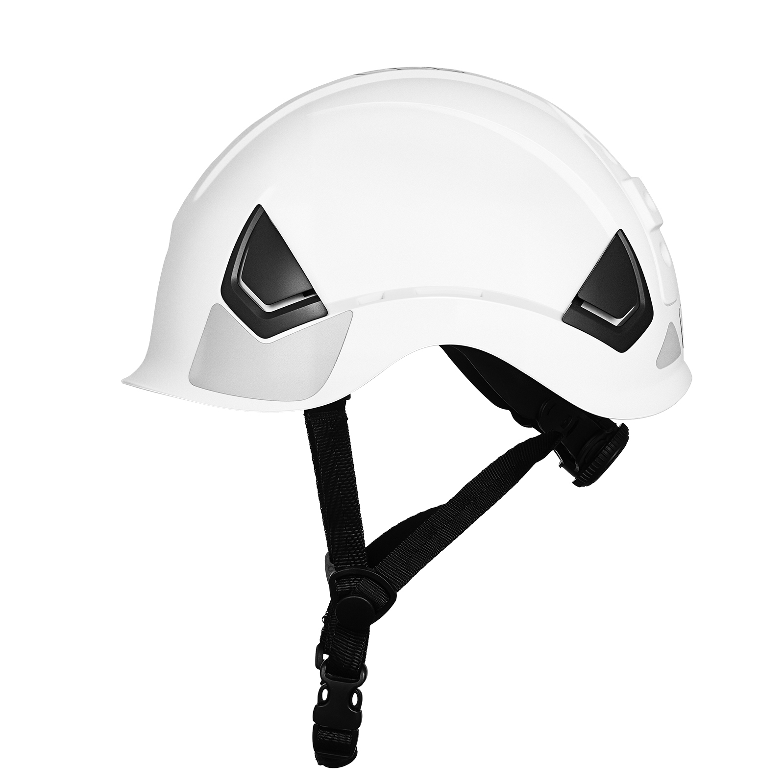 Uimoso White Industrial Hardhat with 6-Point Adjustable Suspension