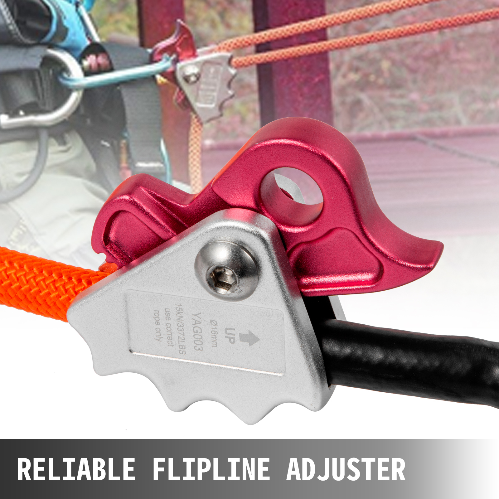 thumbnail image 2 of Harness DorBuphan 1/2" X 8' Steel Core Kit, Adjustable Lanyard Steel Core Lanyard Flipline For Climbing Trees Tree Climbing 2 of 13