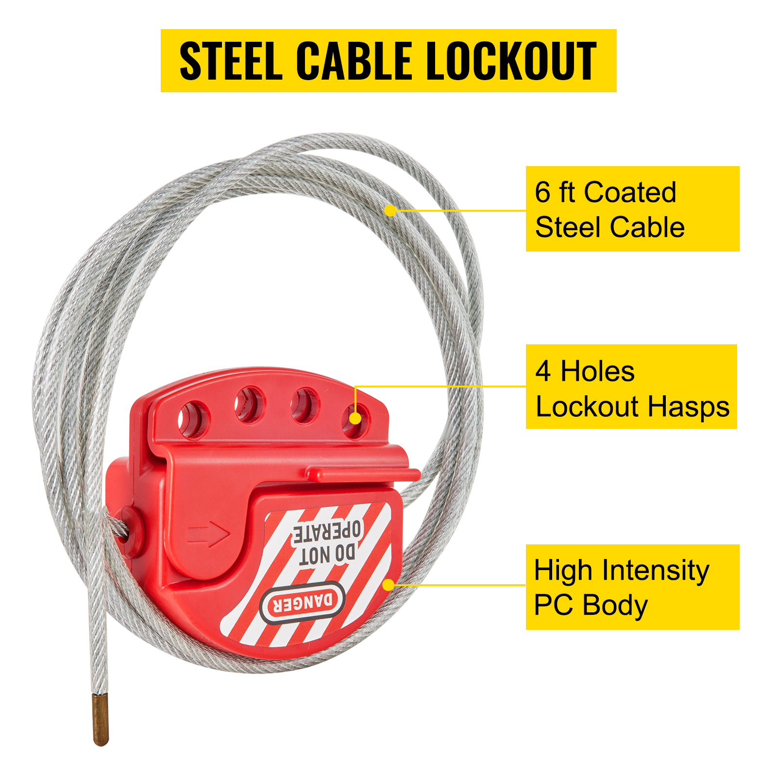 VEVOR 43 PCS Lockout Tagout Kits, Electrical Safety Loto Kit Includes