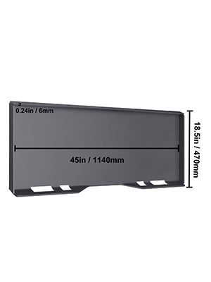 VEVOR Skid Steer Mount Plate Thick Skid Steer Attachment Plate Steel Quick Attachment Loader Plate with 3 Additional Welding Rods Easy to Weld or Bolt to Different Accessories (5/16")