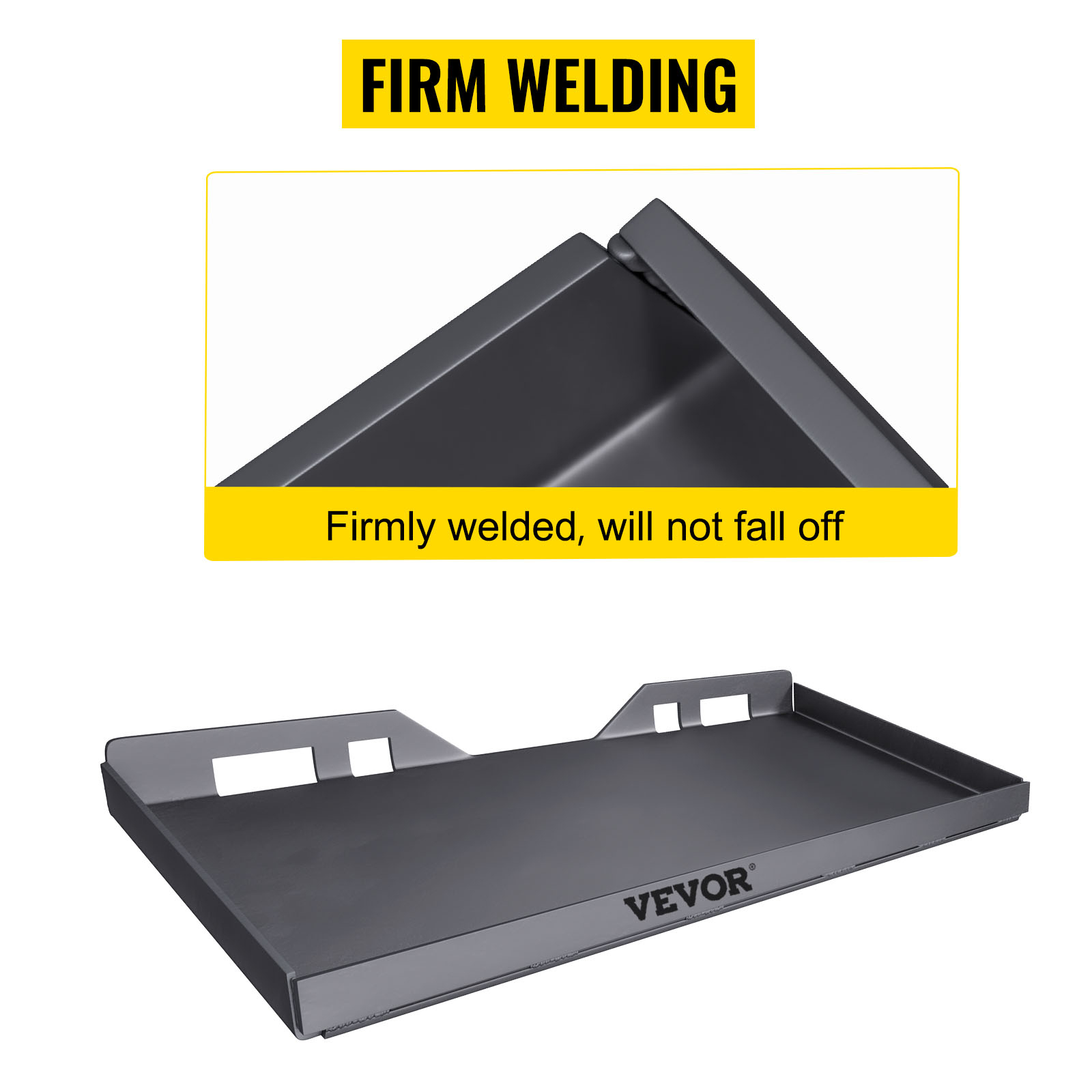 VEVOR Skid Steer Mount Plate Thick Skid Steer Attachment Plate Steel Quick Attachment Loader Plate with 3 Additional Welding Rods Easy to Weld or Bolt to Different Accessories (5/16")
